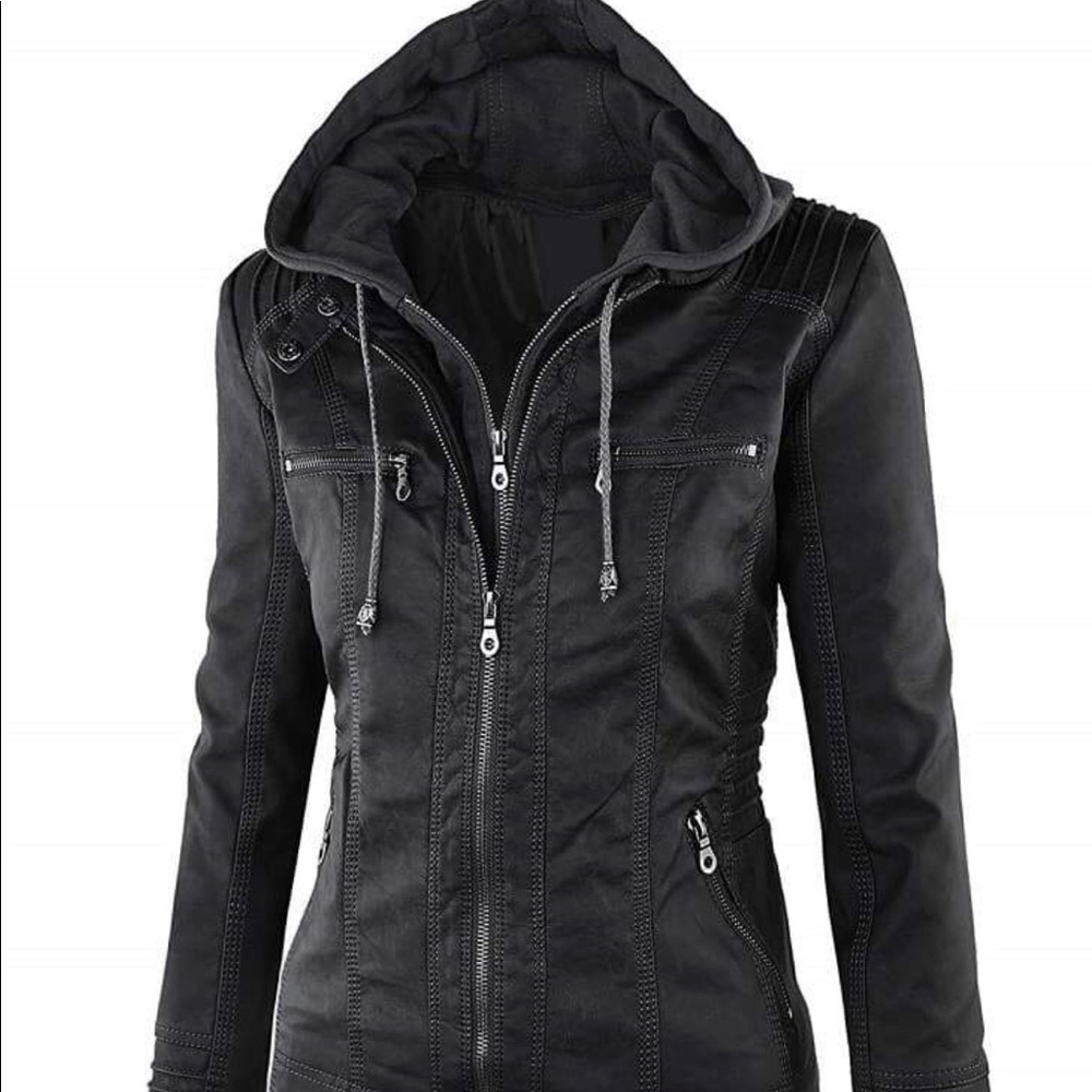 Rosetic Leather Coat